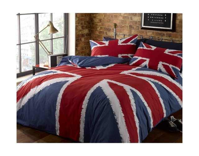 Funky Union Jack British Uk Duvet Cover Size Single Bed Set