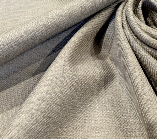 Pierre Frey "Croisé Collobrières" Isabelle Gray Linen Blend Twill- 5 Yards - Picture 7 of 7