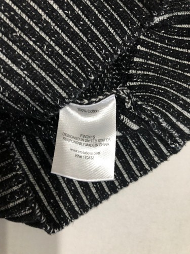 MOTU 100% COTTON GRAY/BLACK KNIT CREWNECK L/S PULLOVER SWEATER LOGO SZ. 7 - Picture 3 of 3