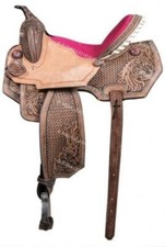 Western Leather Barrel Saddle Premium Quality Handmade Saddle Eco Leather Saddle