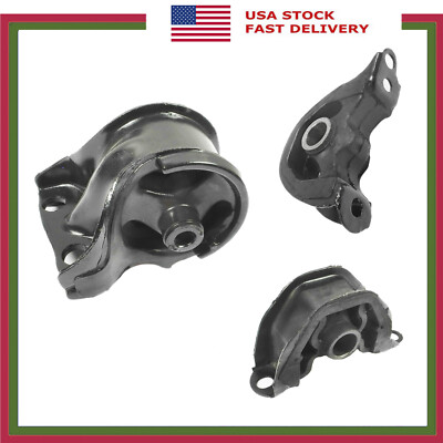 Set 3 Engine Motor Mount For 1992-1995 Honda Civic 1.5L 6520 6502 6533