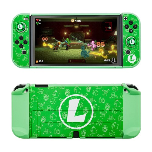 Nintendo Switch OLED Case Cover Shell Luigi Accessories For Joycon Controller - Picture 8 of 28