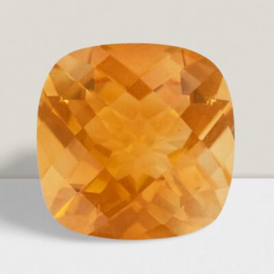 Citrine Cushion Cut Gemstone 0.20 Cts - 4 mm Flawless Loose Gem