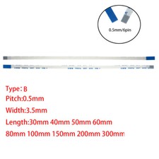 6Pin 0.5mm Pitch FFC FPC Flexible Flat Cable Reverse Side AWM VW-1 20624 80C 60V