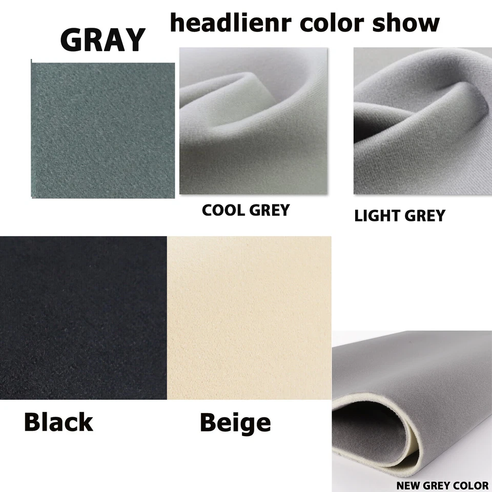 Car Headliner Upholstery Fabric 3mm Foam Backed Roof Lining Update Interior - image 3 of 4