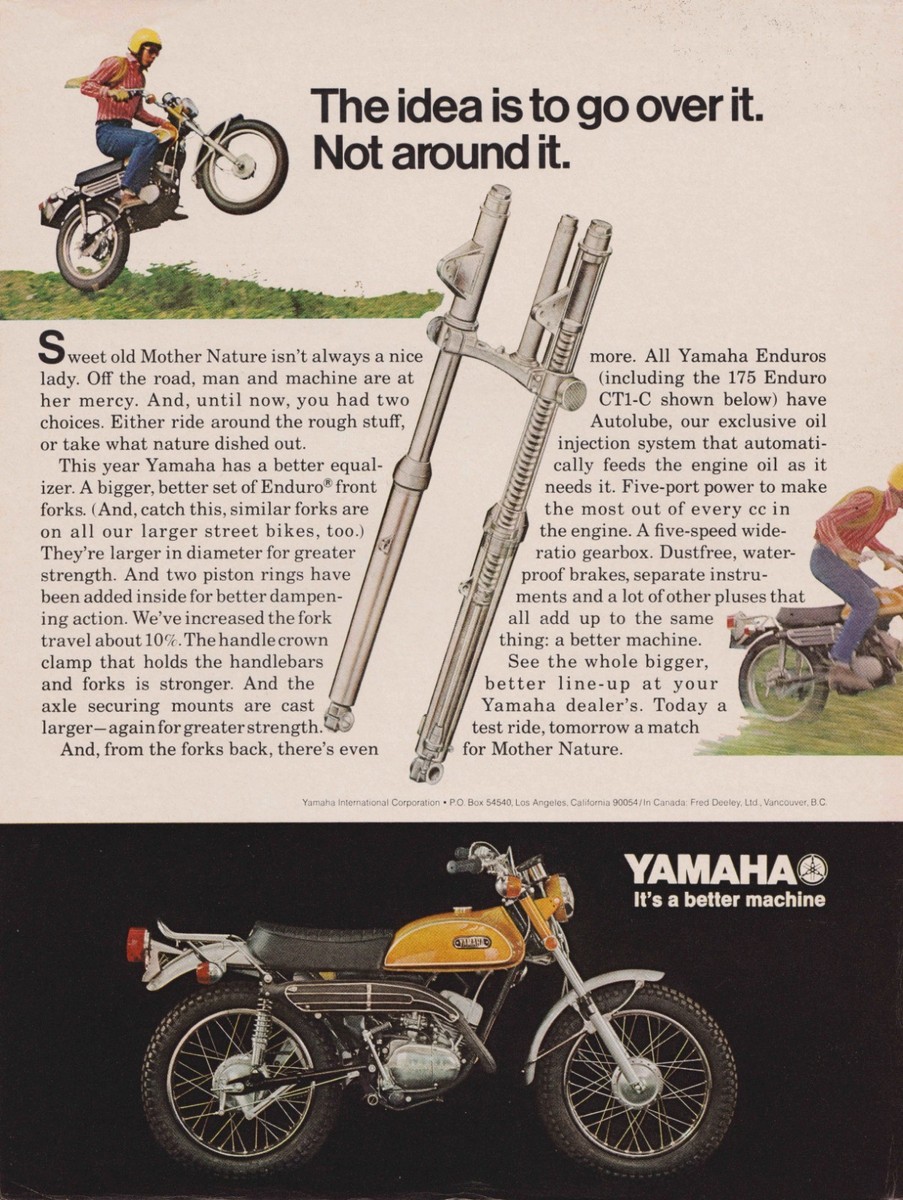 1971 YAMAHA CT1C 175 ENDURO 3- PAGE SALES ADS VINTAGE | eBay