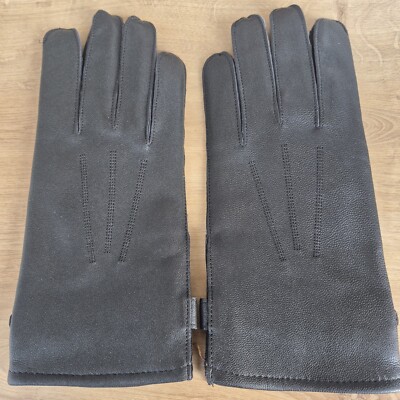 Spieth & Wensky Lederhandschuhe schwarz gefüttert Gr. 9,5 