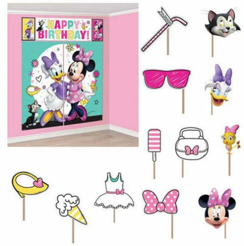 Minnie Mouse Scene Setter Girls Birthday Party Supplies Decoration Poster + Prop - Image 4 of 4