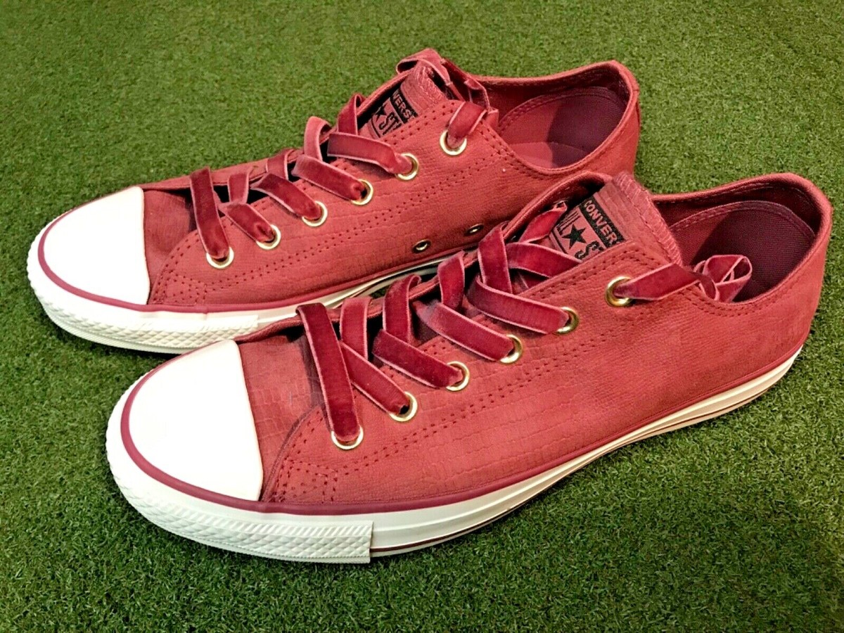 Converse All Star Wine/Rose Color Textile Low Top Gym Sneakers