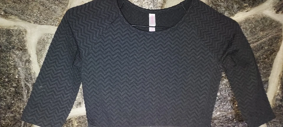 Vestido de encaje negro/rosa Xhilaration para niña mangas 3/4 talla 7/8 Foto 4 de 4