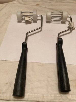 NEW - Set of (2)  3 '' Paint Roller Frame - 4 WIRE CAGE Threaded Plastic Handle