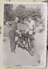 Photo 1952 Motorcycle AWO MZ German Democratic Republic Men Vintage G2