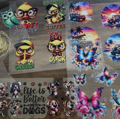 Lot of @200 UV DTF Decals Ready to Press – Cup Tumbler Craft Stickers Decals - Picture 7 of 15