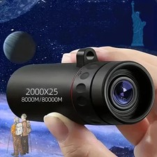 "2025 2000X25 HD Compact Monocular Telescope   Portable for Travel, Hiking US 