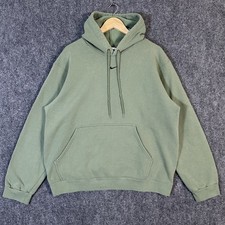 Vintage Y2k Nike Sage Green Center Swoosh Hoodie Sz Large Made In Mexico Graytag