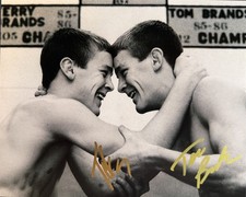 TOM & TERRY BRANDS SIGNED 8x10 PHOTO IOWA HAWKEYES WRESTLING AUTOGRAPH COA
