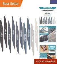 Professional Grade Sanding Sticks - 10 Pcs Aluminium Oxide for Metal & Wood