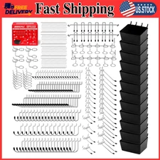 300Pc Pegboard Hook Set Metal Organizer for Tool Garage Workshop Craft Storage