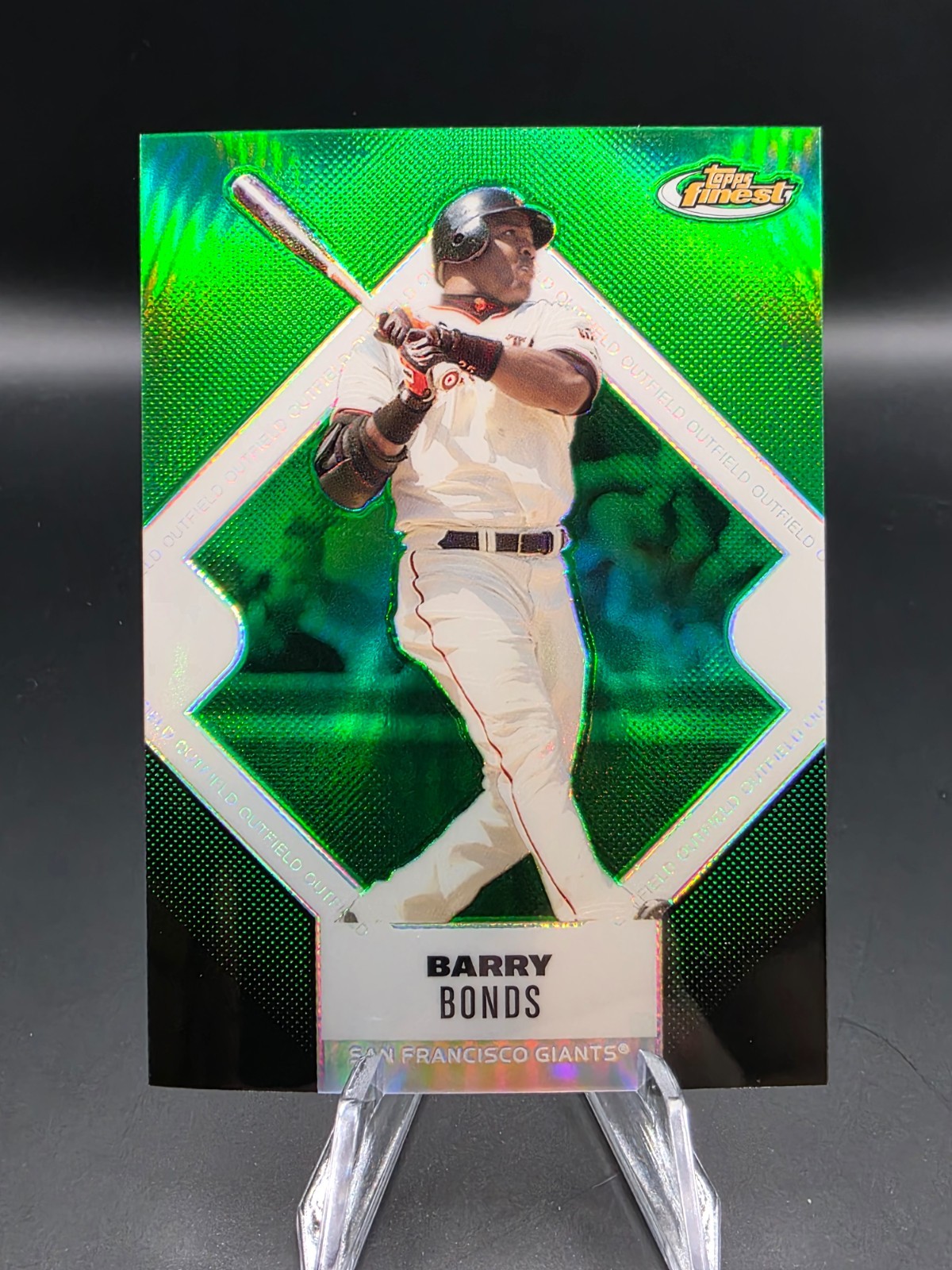 2006 Topps Finest #100 Barry Bonds Green Refractor 152/199