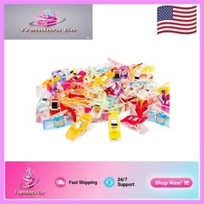 Translucent Sewing Clips - 100 Pcs Reusable Fabric Clips for Seamless Crafting