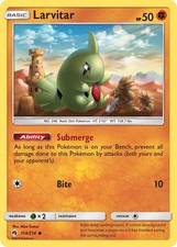Larvitar (114) 114/214 Common SM - Lost Thunder Pokemon TCG Card NM
