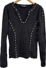 Womens Principles Top Size 10 Black and White Long Sleeve T-Shirt