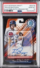 2024 BOWMAN DRAFT BOWMAN IN ACTION AUTOS #BIATB TRAVIS BAZZANA 4/25 PSA 10