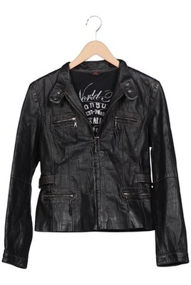 Manguun Jacke Damen Anorak Jacket Kurzmantel Gr. L Baumwolle Leder S... #41s00yj