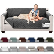 Sofa Shield&reg; Reversible Couch Slip Cover for Dogs with Strap, Charcoal
