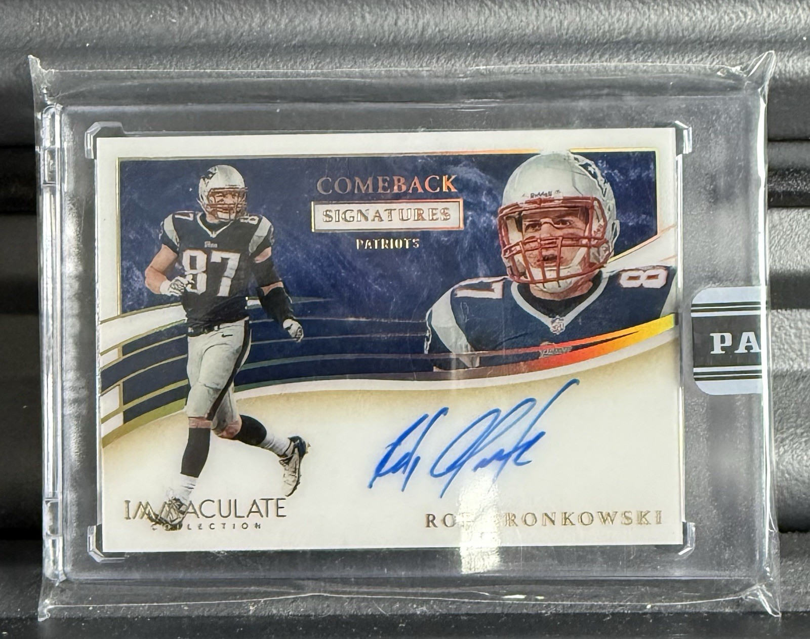 2020 Immaculate Rob Gronkowski Black Box 1/1 Auto. HOF In 2027 Factory Sealed view 1