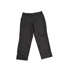 Mossimo Black Stretch Chino Pants Women 8 Fit 4 Cuffed Ankle Trousers Workwear