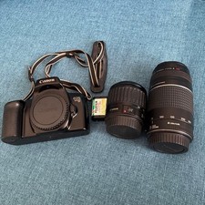 Canon EOS 1000QD Digital SLR Camera Set with EF Lenses in Great Condition