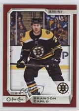 2018-19 O-Pee-Chee Red Blank Back Brandon Carlo #444 2a8