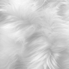 Eden WHITE Shaggy Long Pile Soft Faux Fur Fabric for Fursuit, Cosplay Costume,