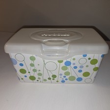 Huggies Wipes Container Full Size Pop Up Feature EMPTY Polka dots