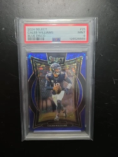 2024 Select - Concourse Level Caleb Williams #114 Blue Disco Prizm /25 RC PSA 9