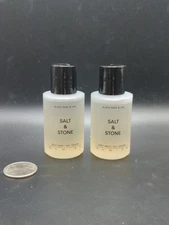 2 x Salt & Stone Black Rose & Oud Body Wash 1.18 oz each travel sizes