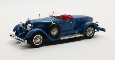 MATRIX SCALE MODELS - DUESENBERG Model X McFarlan Boat Roadster Blue 1927 - ...