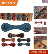 Personalized Magnetic Leather Bookmark, 26 Letters Bookmark Customized Initia...