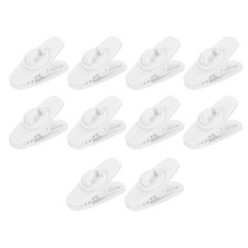10 Pcs 360 Degree Rotate Headphone Wire Clip 1.18"x0.47"x0.59" White