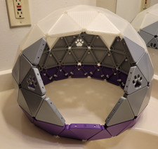 3D PRINTED GEODESIC DOME CAT HOUSE / 15" at BASE x 12" HIGH