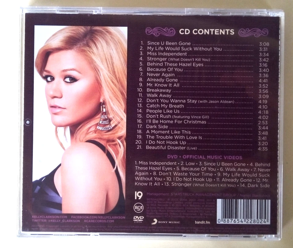 KELLY CLARKSON Greatest Hits original album 2 Disc CD & DVD W/Hype Sticker - image 2 of 4