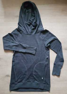 90 DEGREE by REFLEX Yoga Pullover Hoodie Kapuzenpulli M/38 grau Longpulli wieNEU