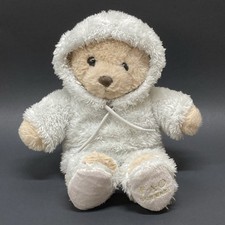 FAO Schwarz Brown Teddy Bear Plush Stuffed Animal Gray Fuzzy Hoodie Sandals 12  