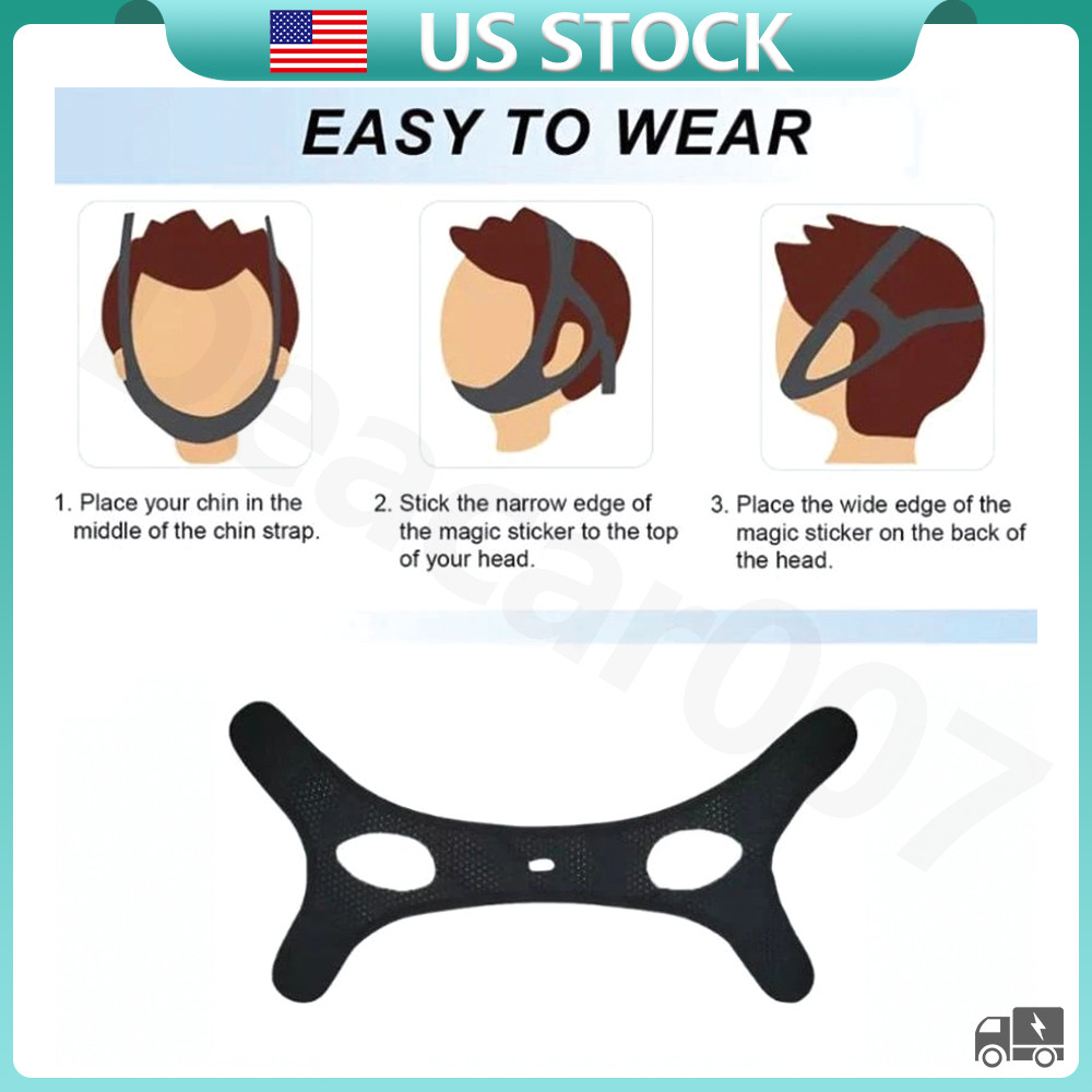 1x Anti Snoring Chin Strap Sleep Apnea Snore Stop Belt Snoreless Sleep Solution