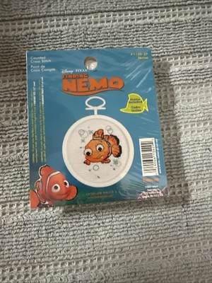 Disney Finding Nemo Counted Cross Ornament Kit 2.5'' New Sealed USA Seller