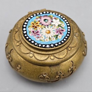 Vintage Italian Micro Mosaic Trinket Box