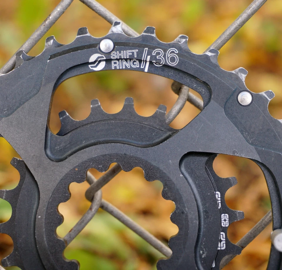 e-Thirteen Chainring Set 22T 36T 64 BCD Direct Mount ShiftRing Shift Ring MTB XC - Image 2 of 4