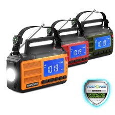 Hand Crank Emergency Radio, AM FM NOAA Weather Radio Solar Power Bank 10000mAh