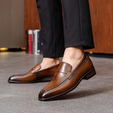 Scarpe mocassini uomo primavera pelle business pelle di mucca slip on formali casual